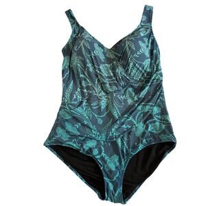 Seekers Essentials Australia Women's 18 Beach Floral Resort One Piece Swimsuit
